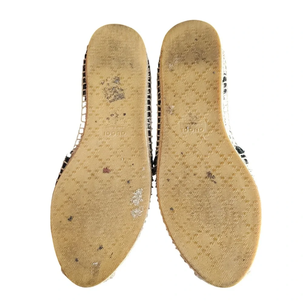 Gucci Microguccissima Signature Espadrilles Size 36 US 6 Color Black‎